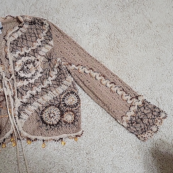 Sandy Starkman beaded boho jacket - Picture 2 of 10
